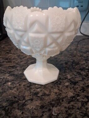 Westmoreland Hand Made Milk Glass Footed Compote